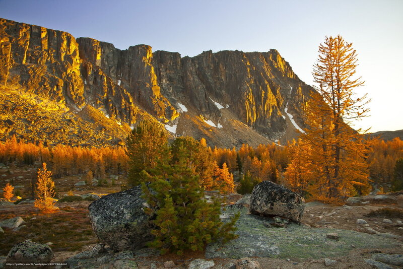 Golden mountains at sunset