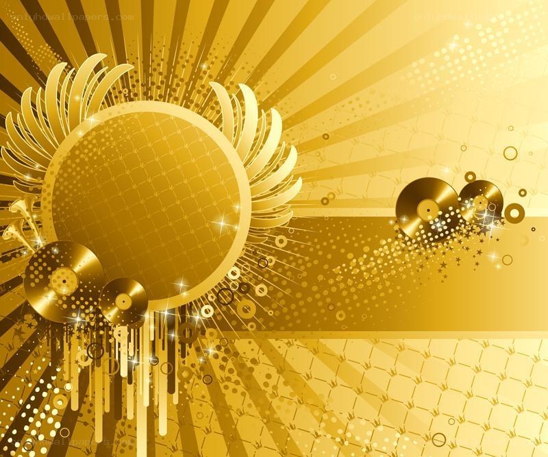 golden music background
