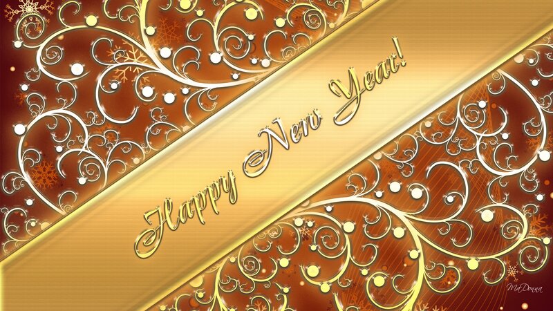 Golden New Year Banner
