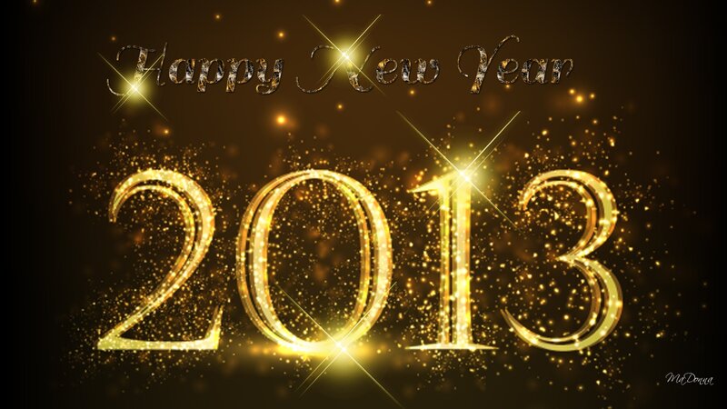 Golden New Year Text — Gold