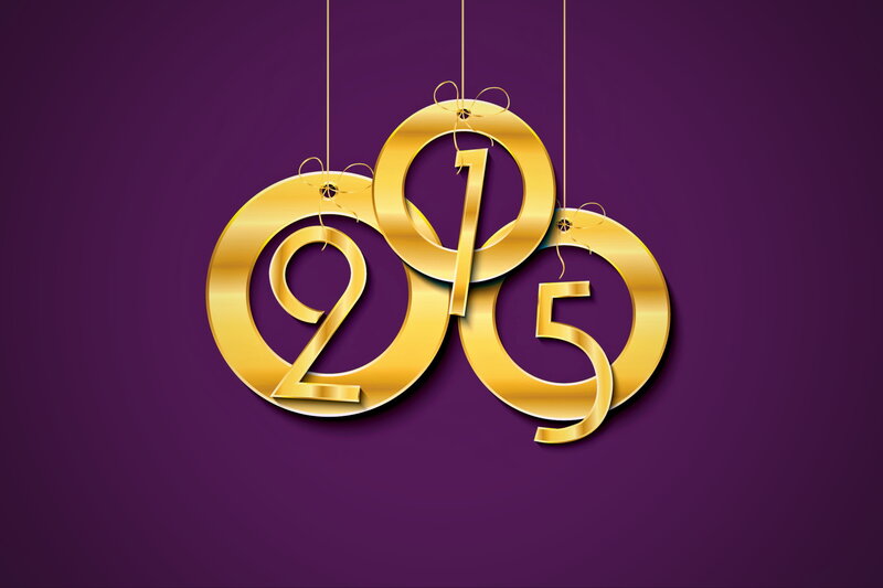 Golden Numbers 2015 — Gold, Celebratory, Vector Art