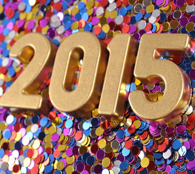 Golden Numbers on Confetti — Gold