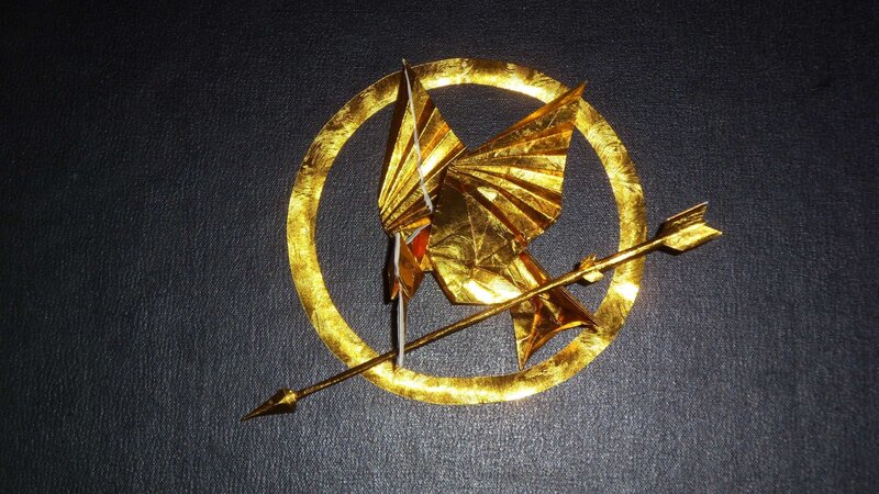 Golden Origami Mockingjay