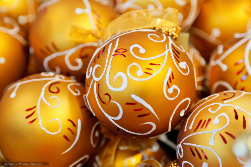 Golden ornament balls