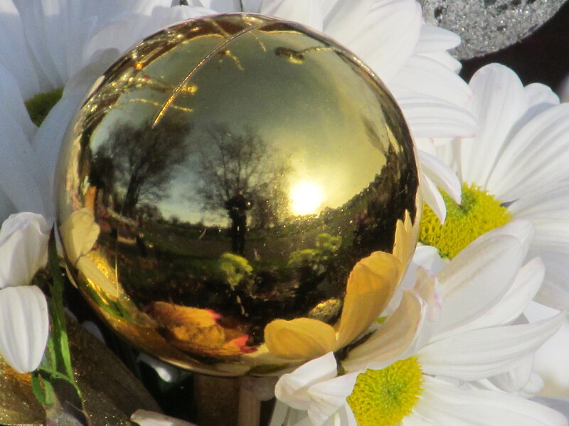 Golden Ornament in Flowers