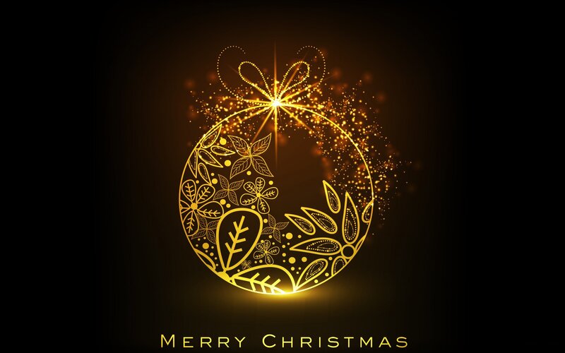 Golden Ornament with Bow — Gold
