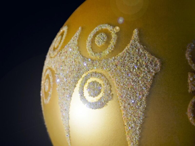 Golden Ornament with Glitter