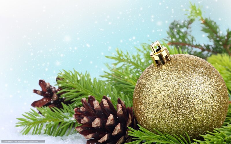 golden ornament with pine branches