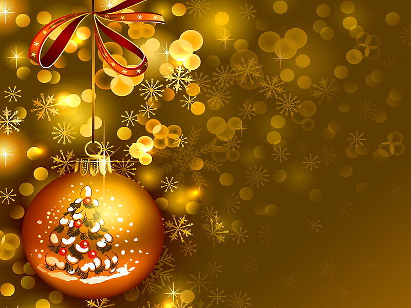 Golden Ornament with Tree