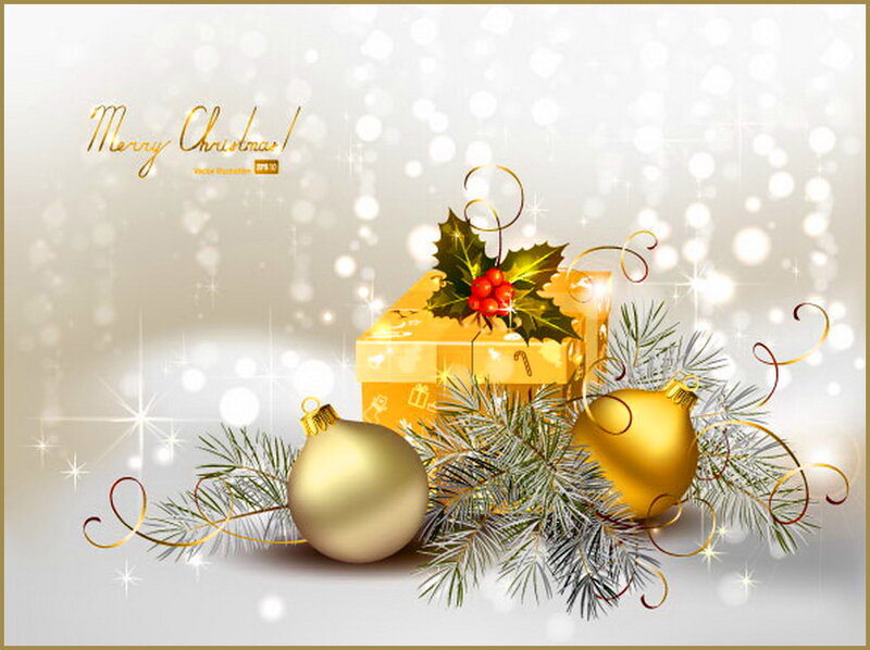 Golden Ornaments and Gift