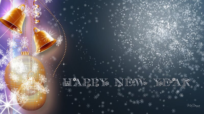 Golden Ornaments and Snowflakes