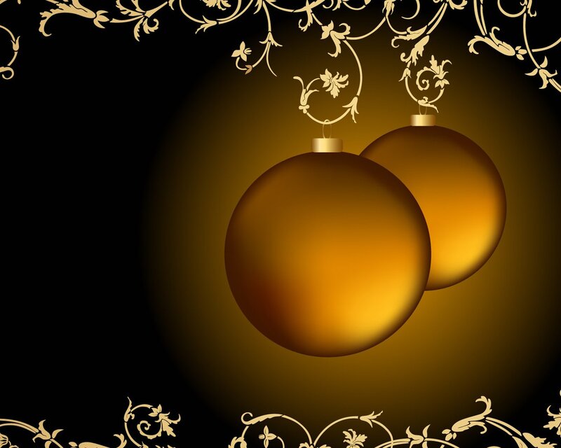 Golden Ornaments Hanging — Gold