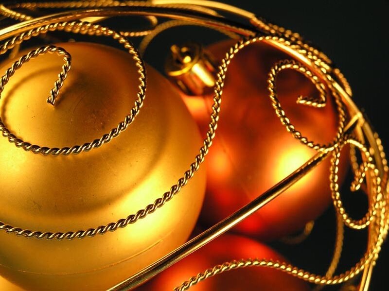 Golden Ornaments in Wire