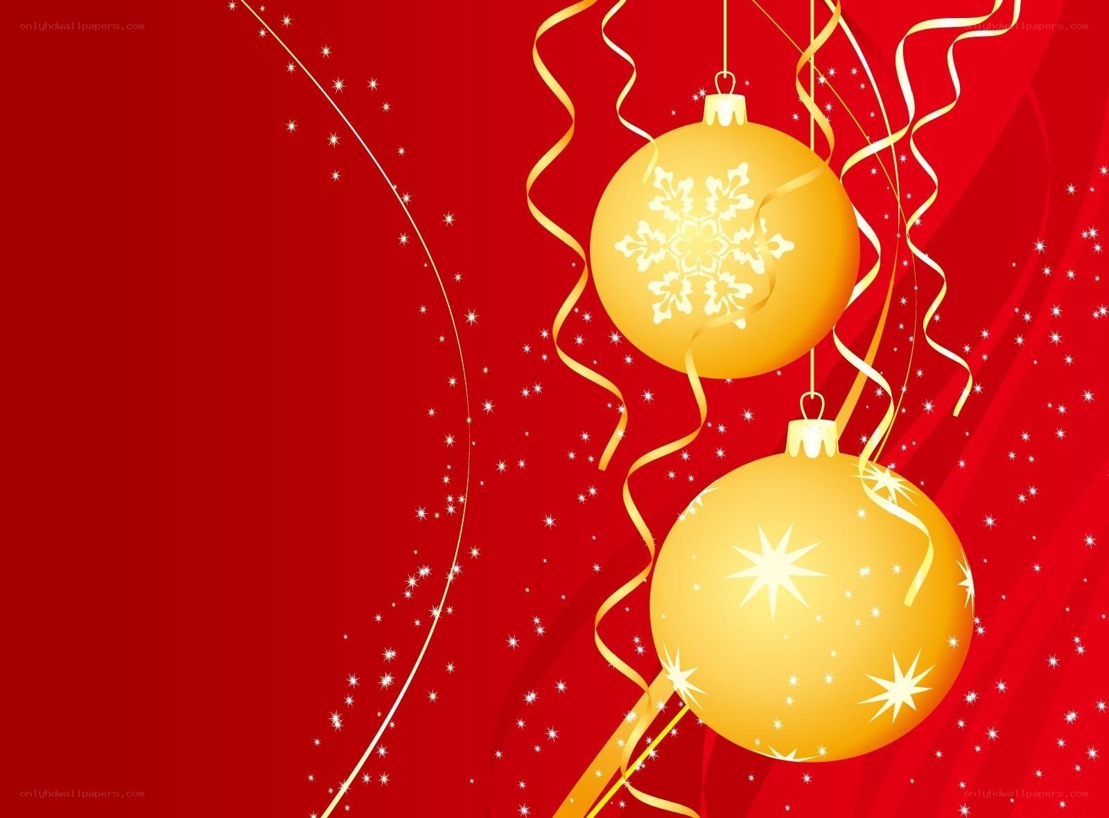 Golden ornaments on red background