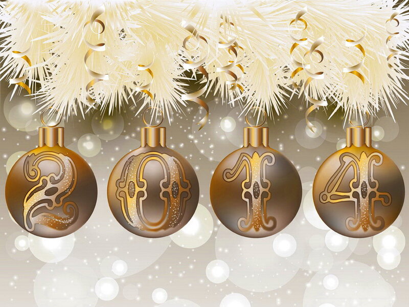 Golden Ornaments with Numbers