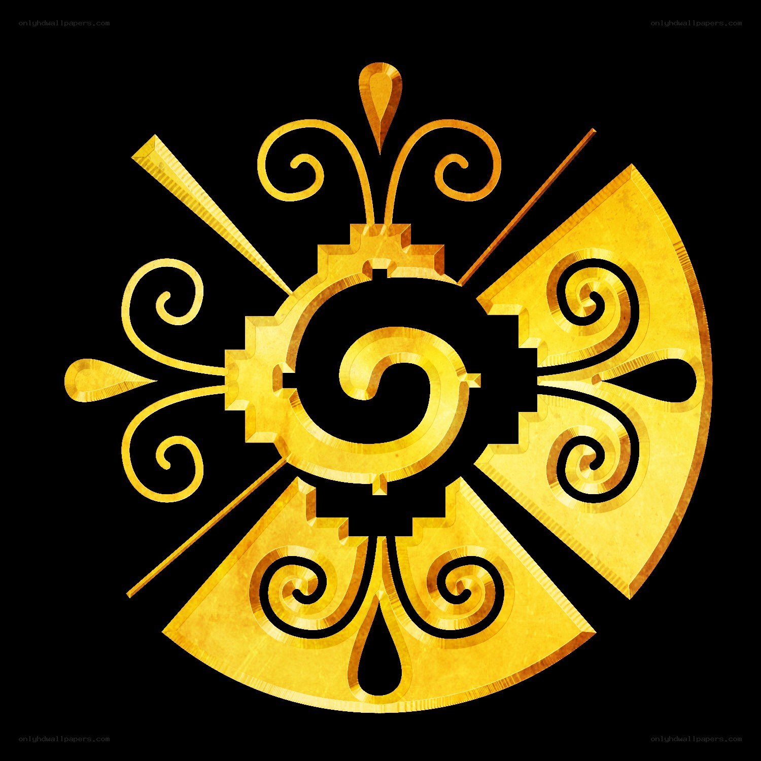 golden ornate emblem design