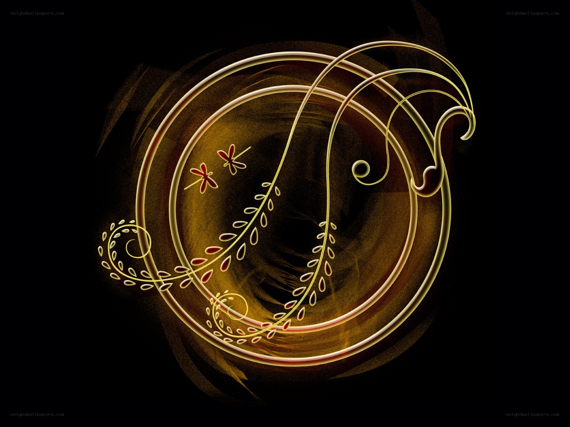 golden ornate swirl design