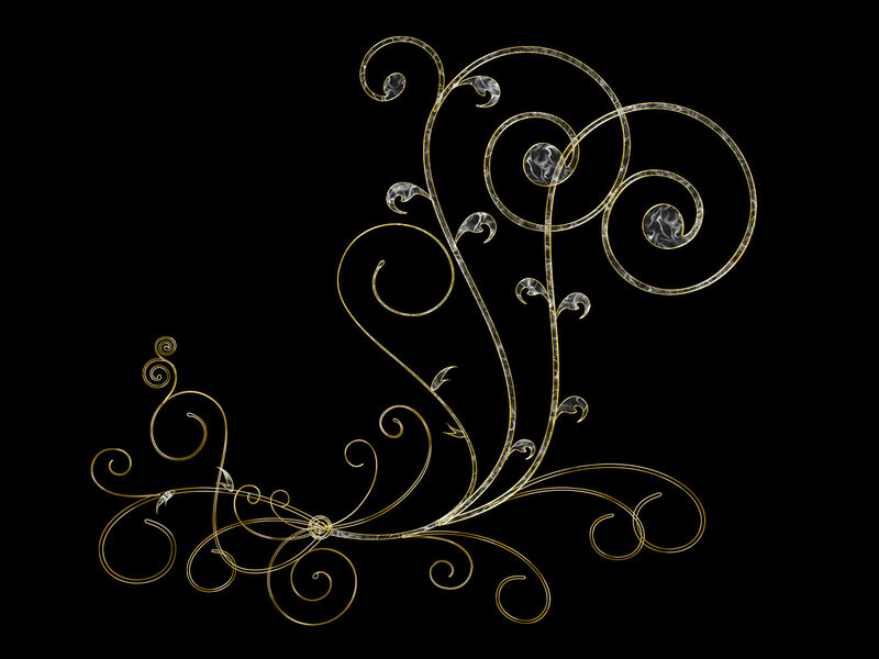 golden ornate swirl design
