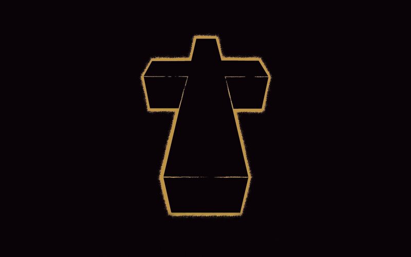 golden outline of a robe