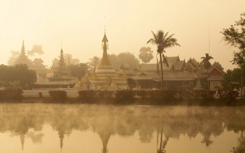 Golden Pagoda by Lake