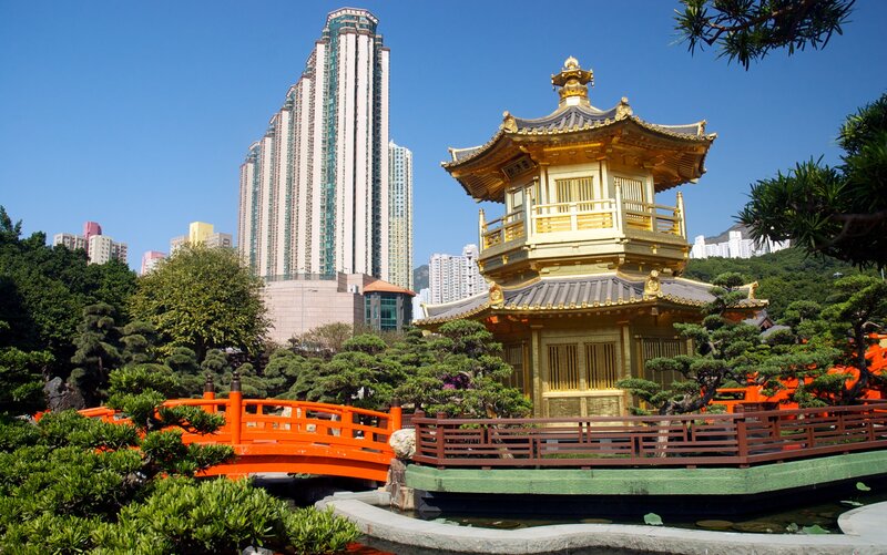 Golden Pagoda in Hong Kong