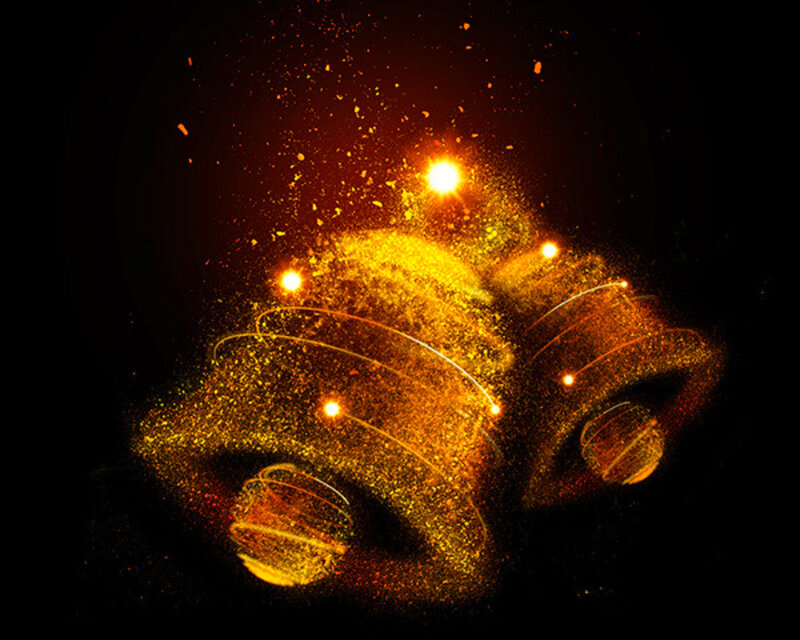 Golden Particle Explosion — Gold, Dramatic