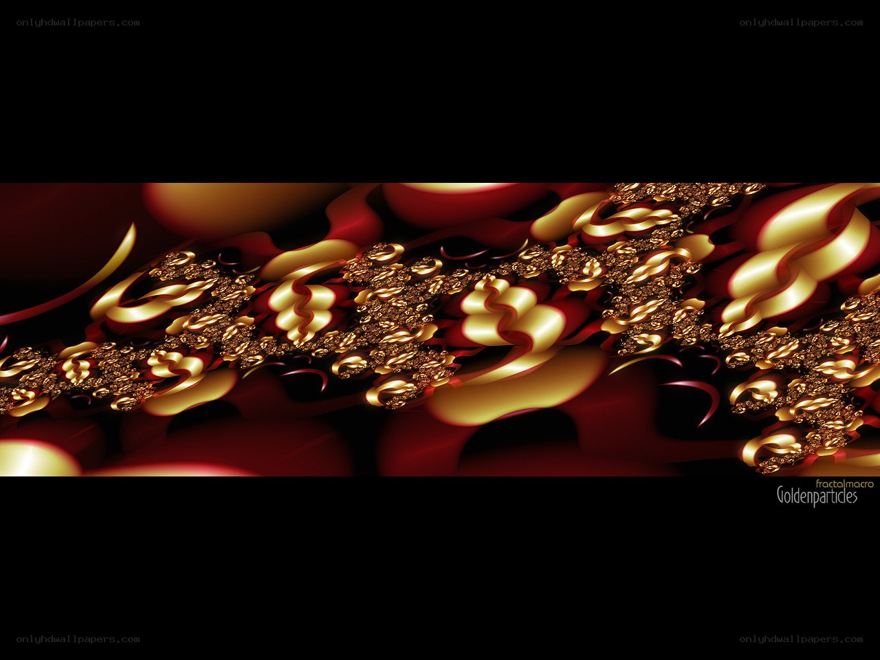 Golden particles fractal art