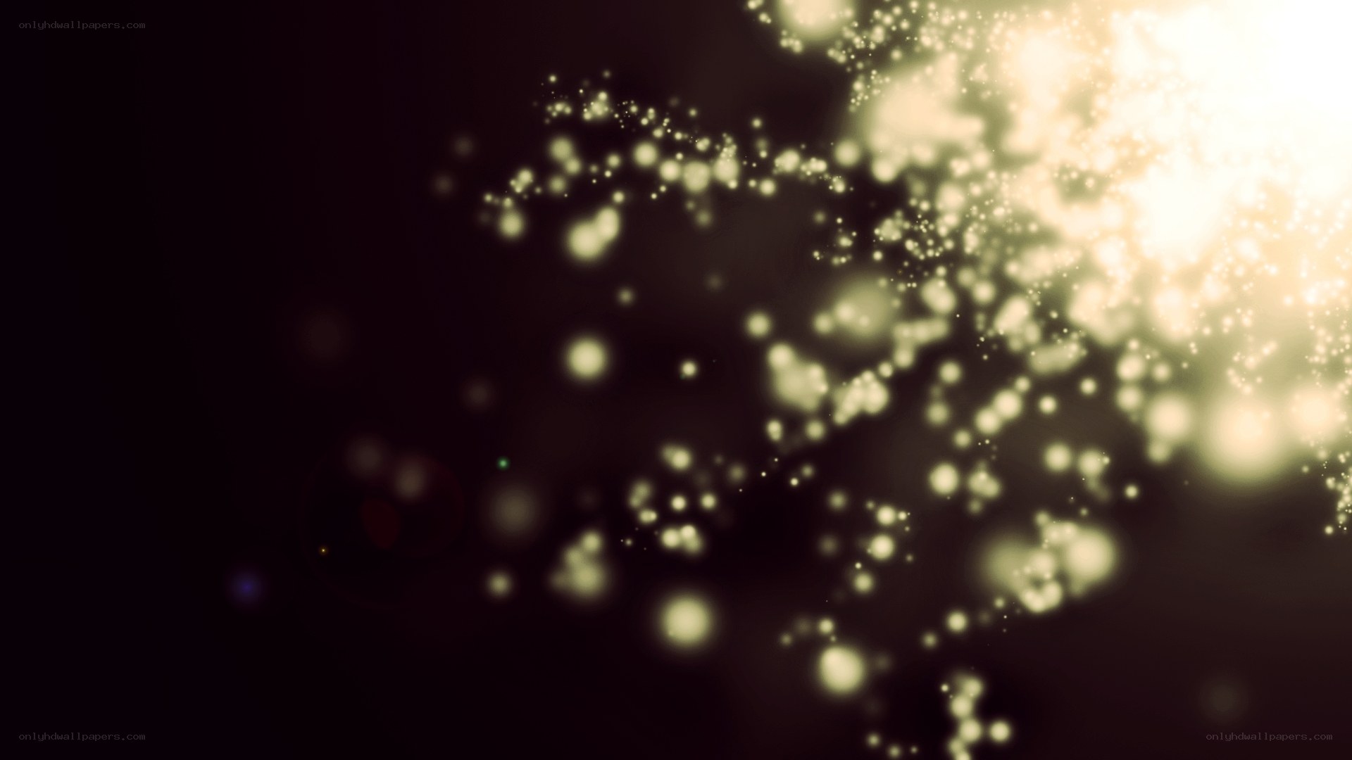 golden particles in dark space