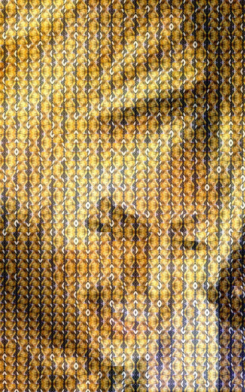 golden patterned fabric texture