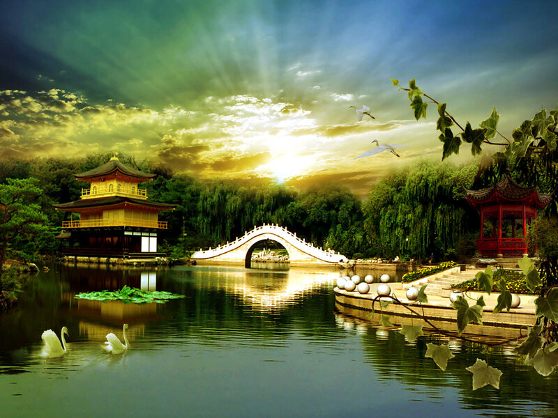 Golden Pavilion by Lake