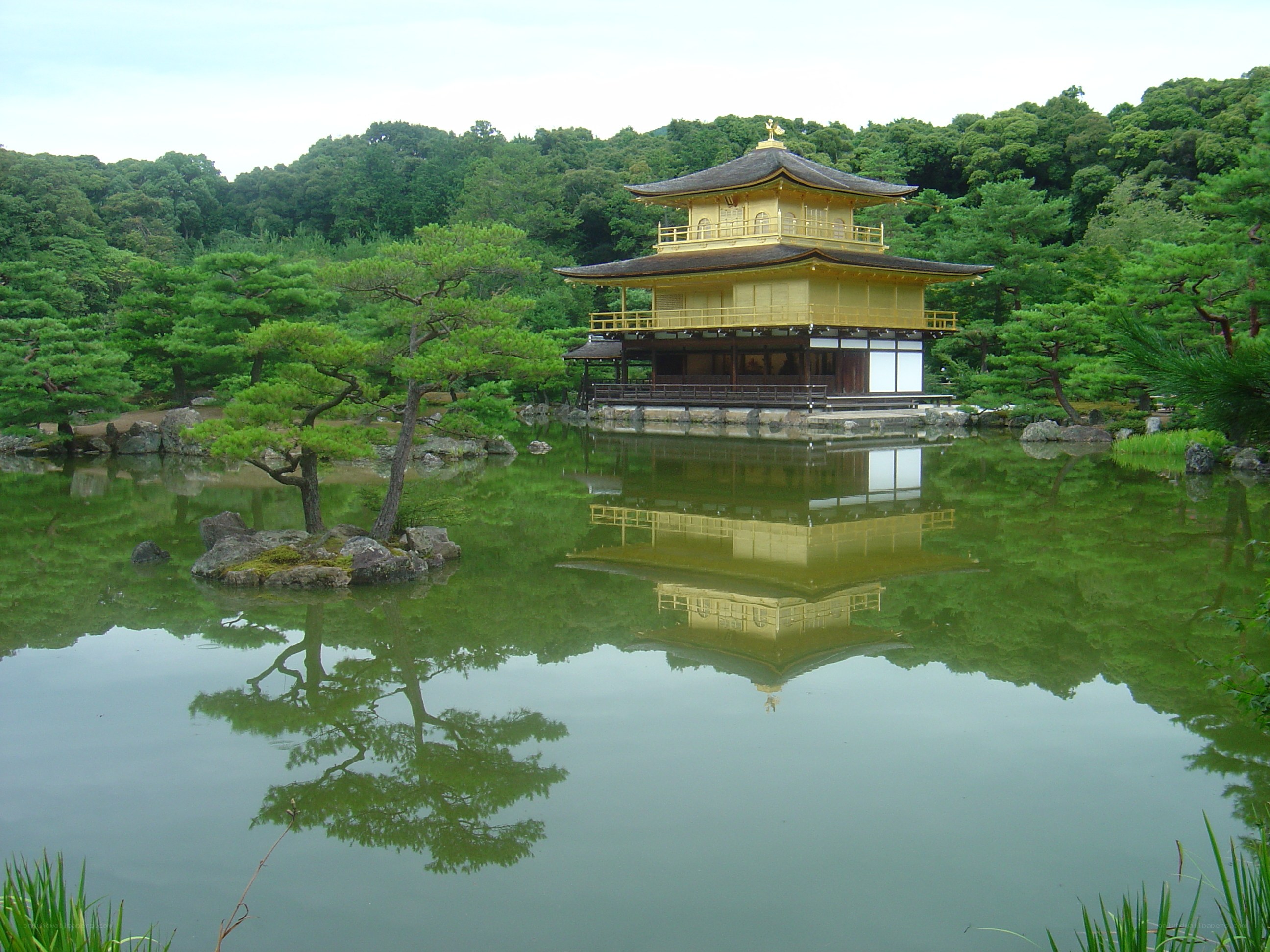Golden Pavilion reflected in pond