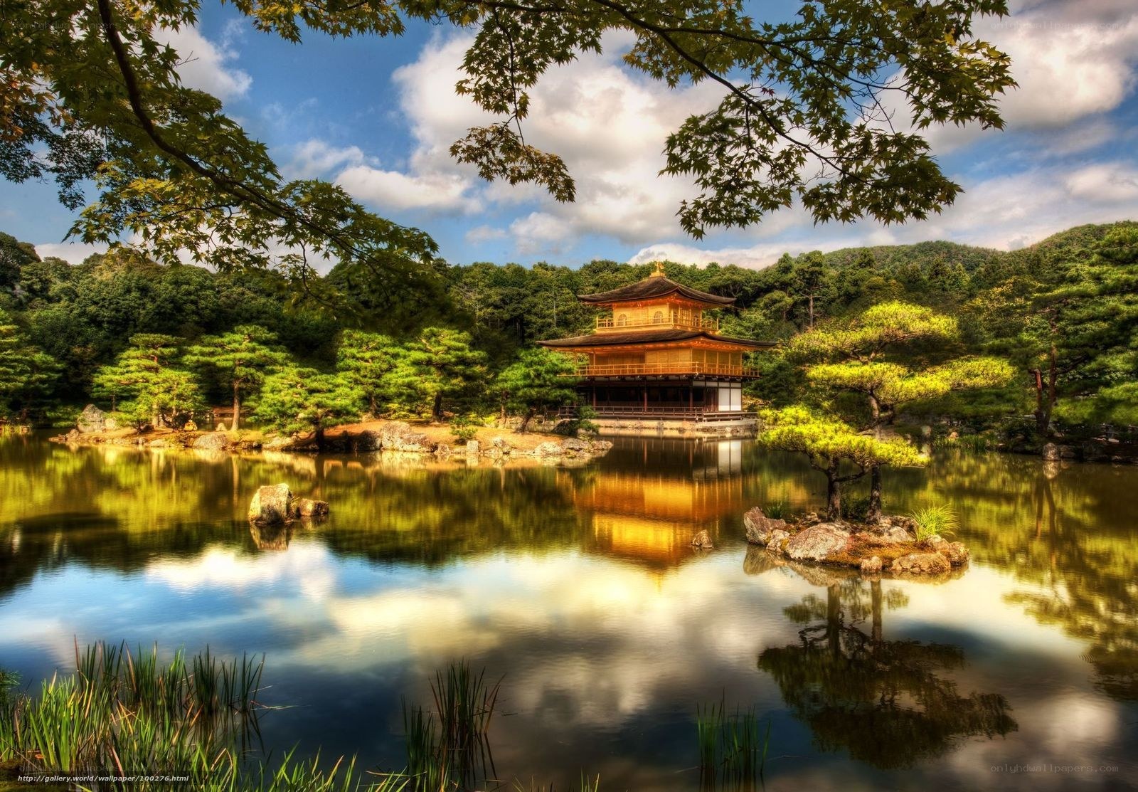Golden Pavilion reflected in pond