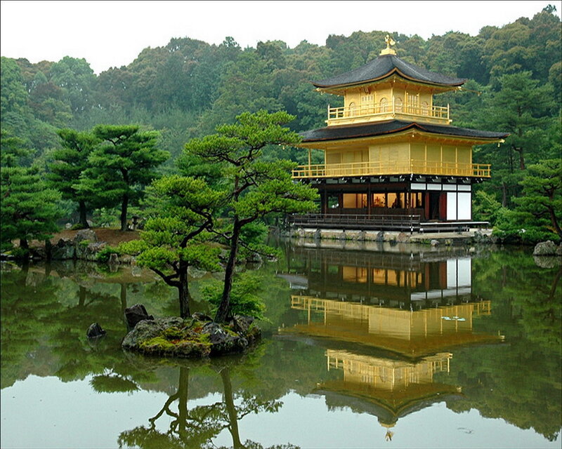 Golden Pavilion Temple — Gold, Serene