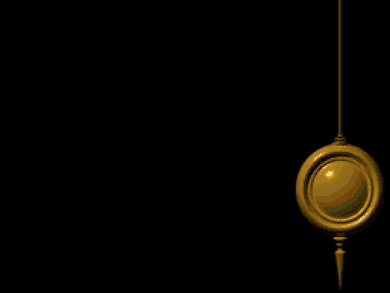 golden pendulum on black