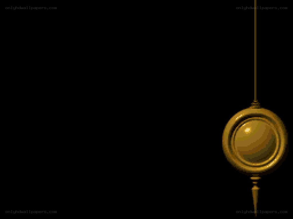 golden pendulum on black