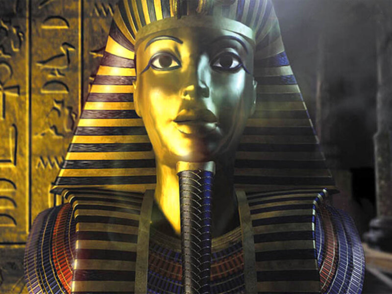 Golden Pharaoh Mask — Gold, Dramatic, 3d Render