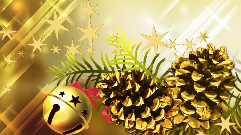Golden Pinecones and Bell