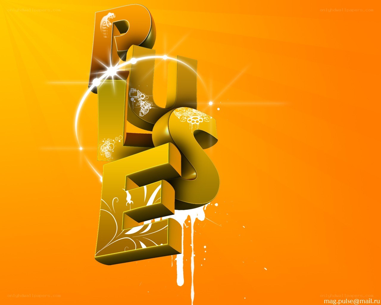 Golden Pulse text art