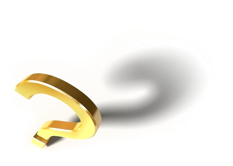 golden question mark symbol