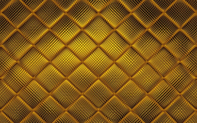 Golden Quilted Texture — Gold