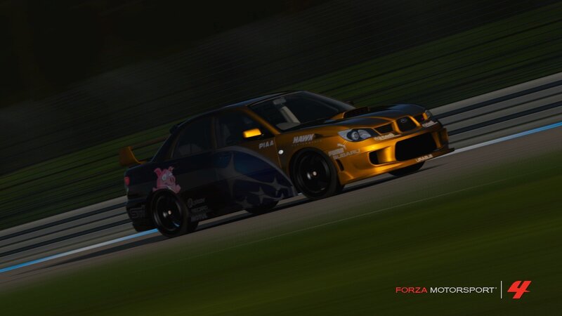 Golden Race Car on Track — Gold