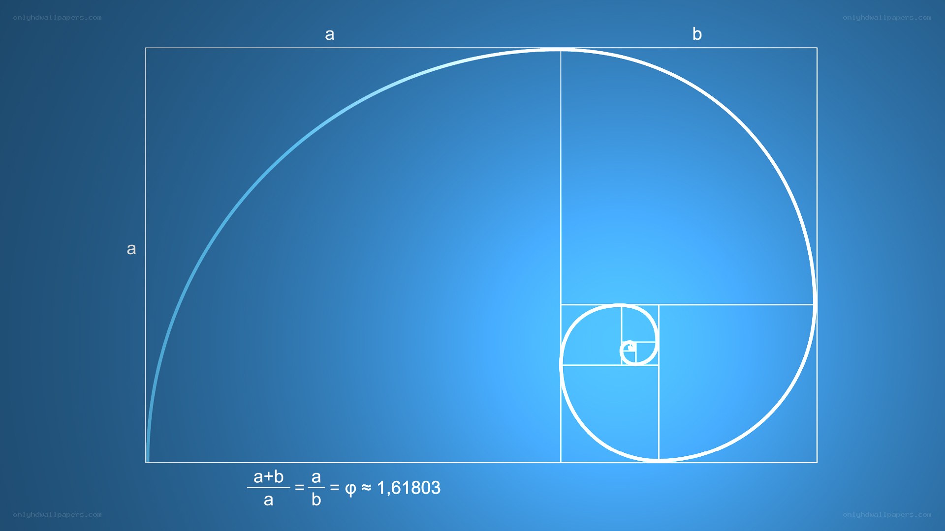 Golden ratio spiral