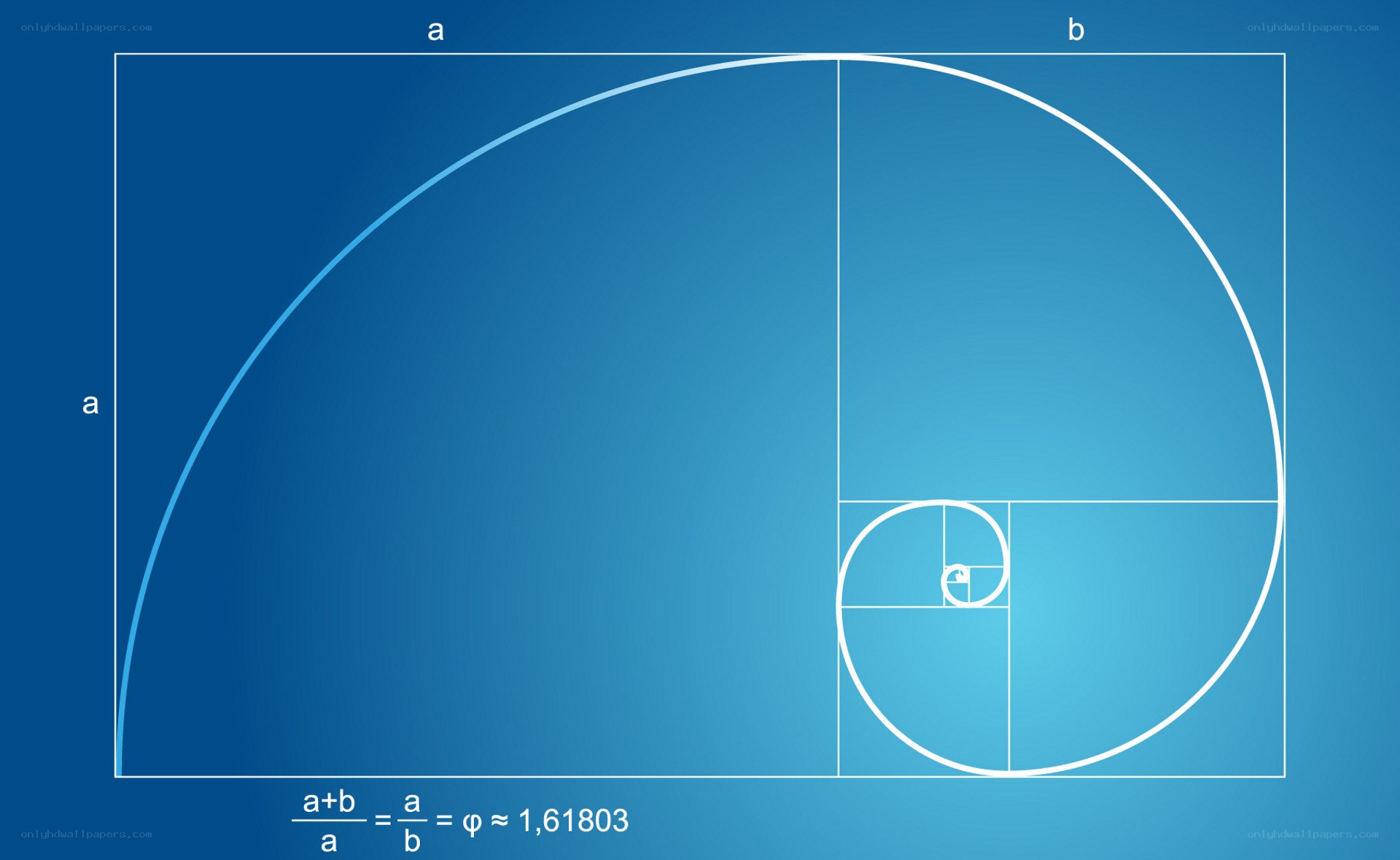 Golden ratio spiral