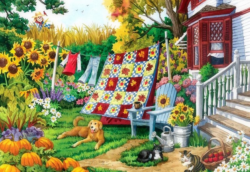 Golden Retriever in Garden