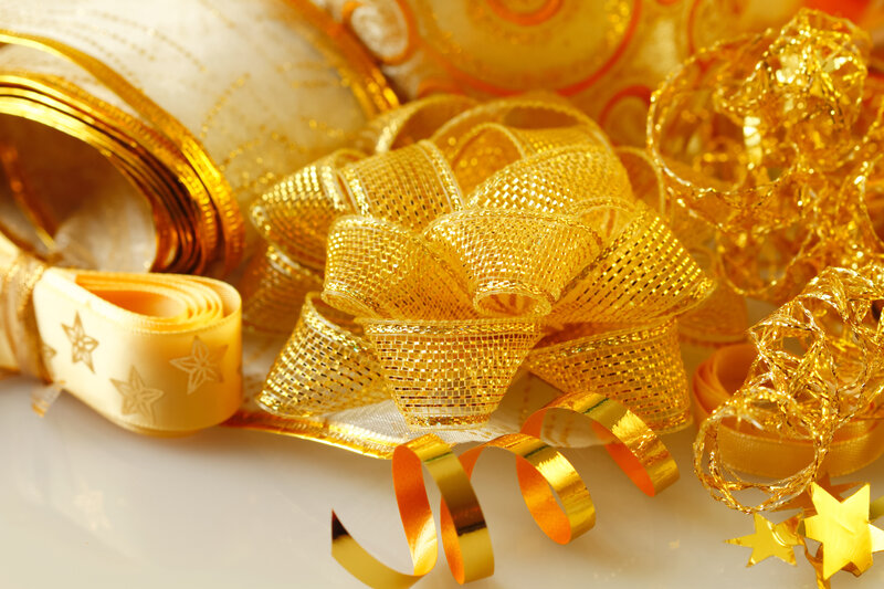 Golden Ribbons and Bows — Gold