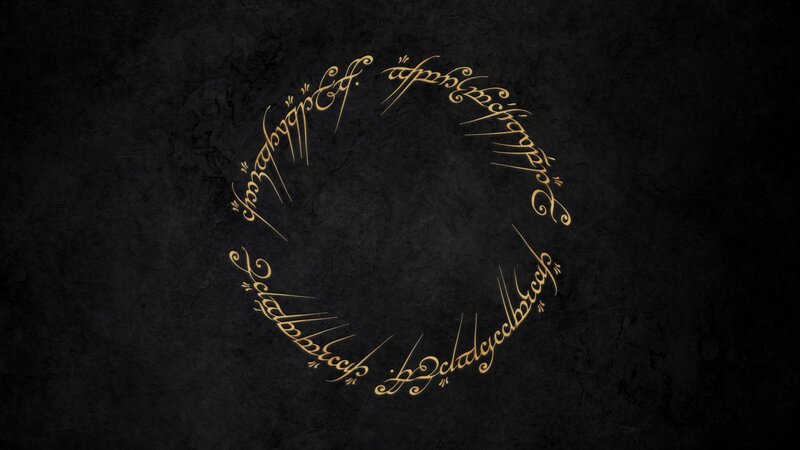 Golden Ring Inscription — Black, Dramatic