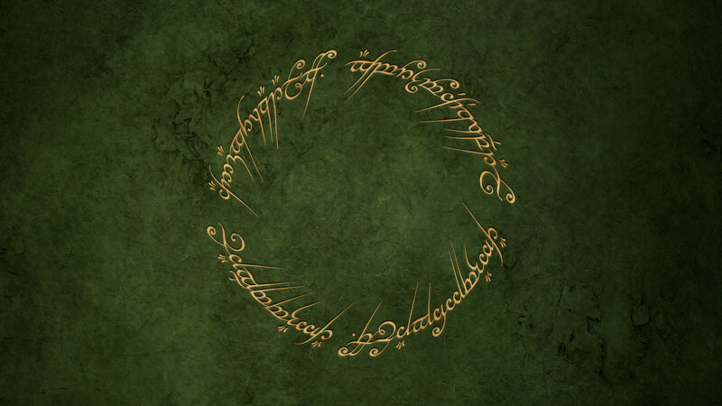 Golden Ring Inscription — Green, Mysterious
