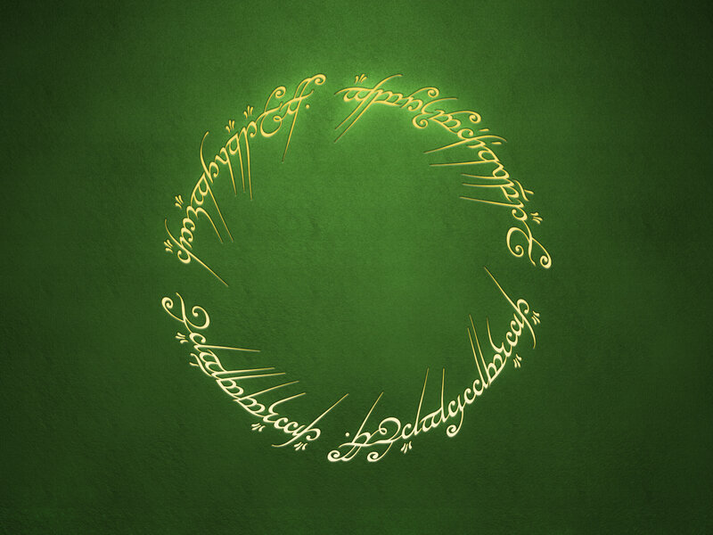Golden Ring on Green