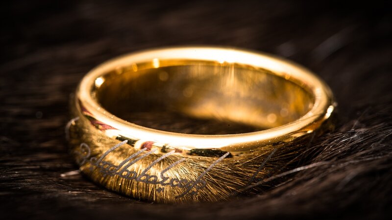Golden Ring on Hair