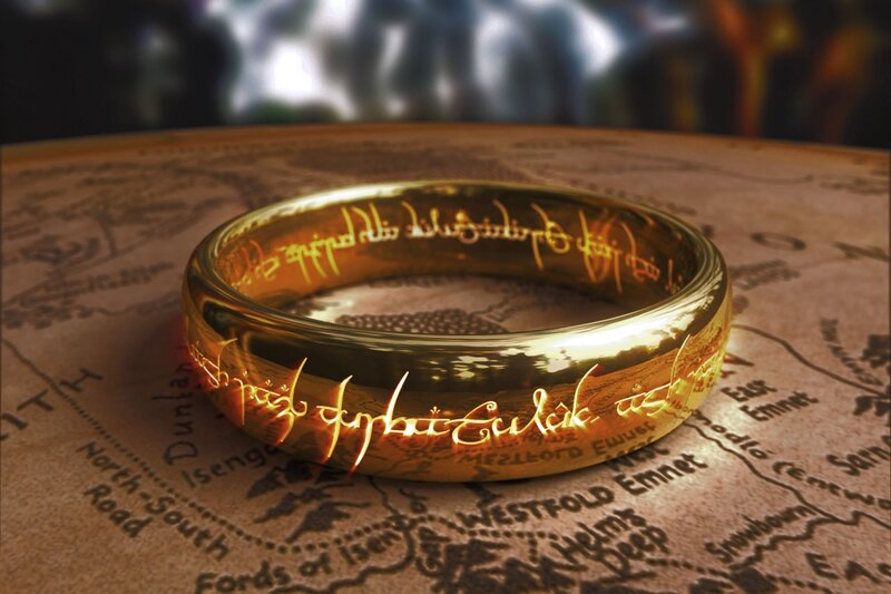 Golden Ring on Map — Gold